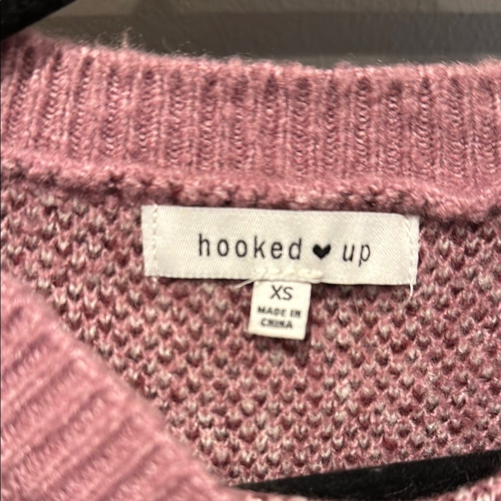 Butterfly Patterned Pink Sweater - Picture 2 of 3